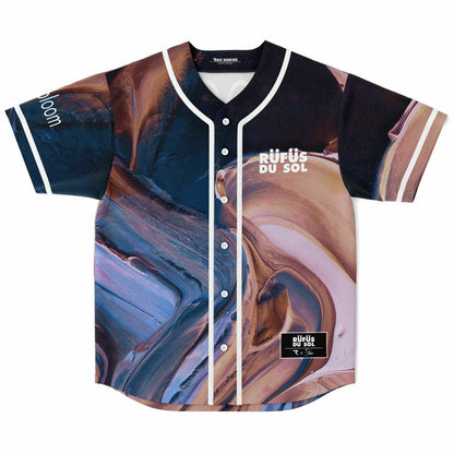 Rufus Du Sol Brown Swirling Marble Rave Baseball Jersey