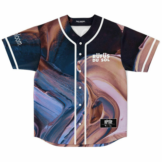 Rufus Du Sol Brown Swirling Marble Rave Baseball Jersey