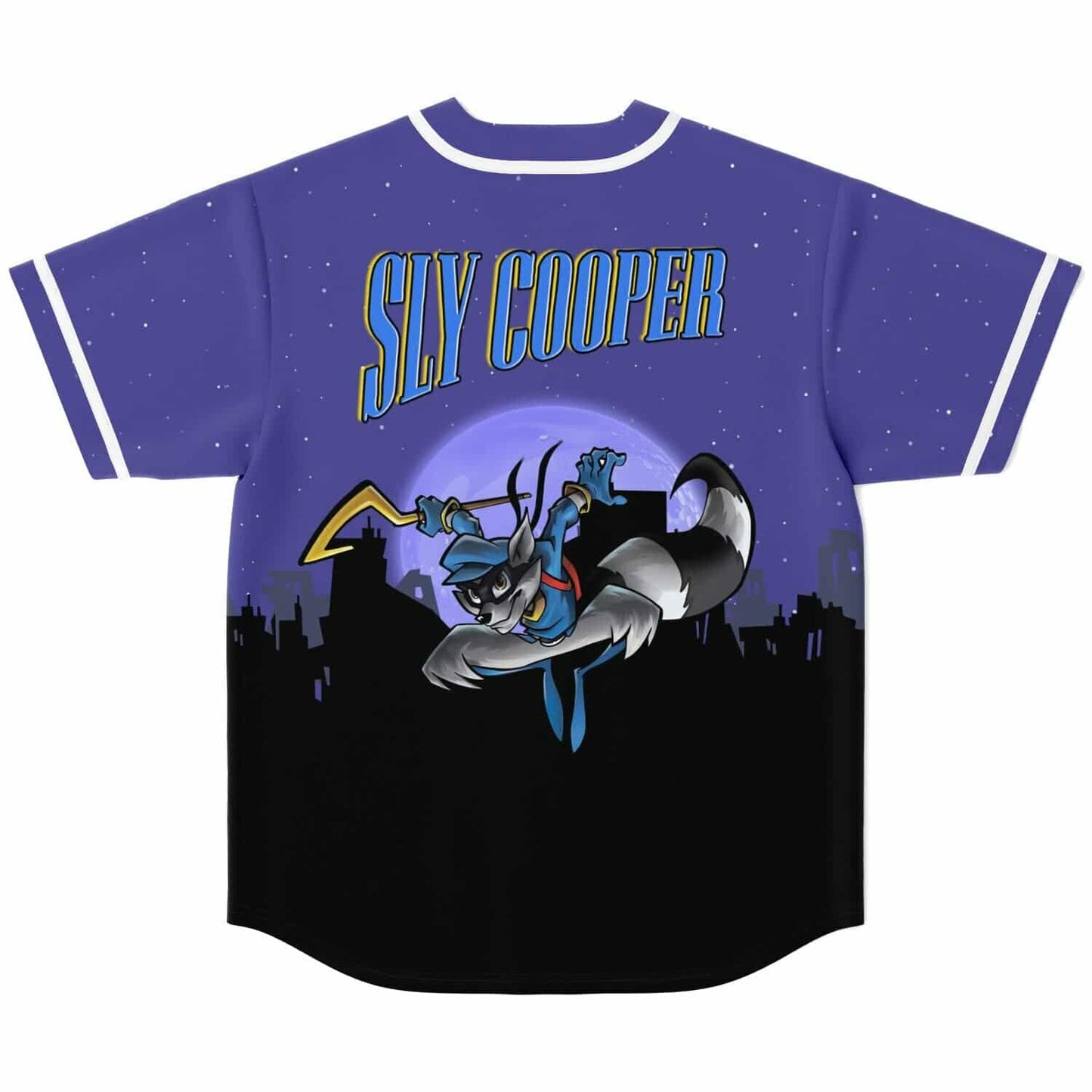 Purple Night Starry Cityscape Rave Baseball Jersey