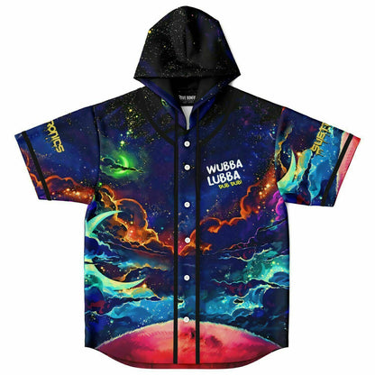 Subtronics Deep Blue Cosmic Galaxy Rave Hooded Baseball Jersey