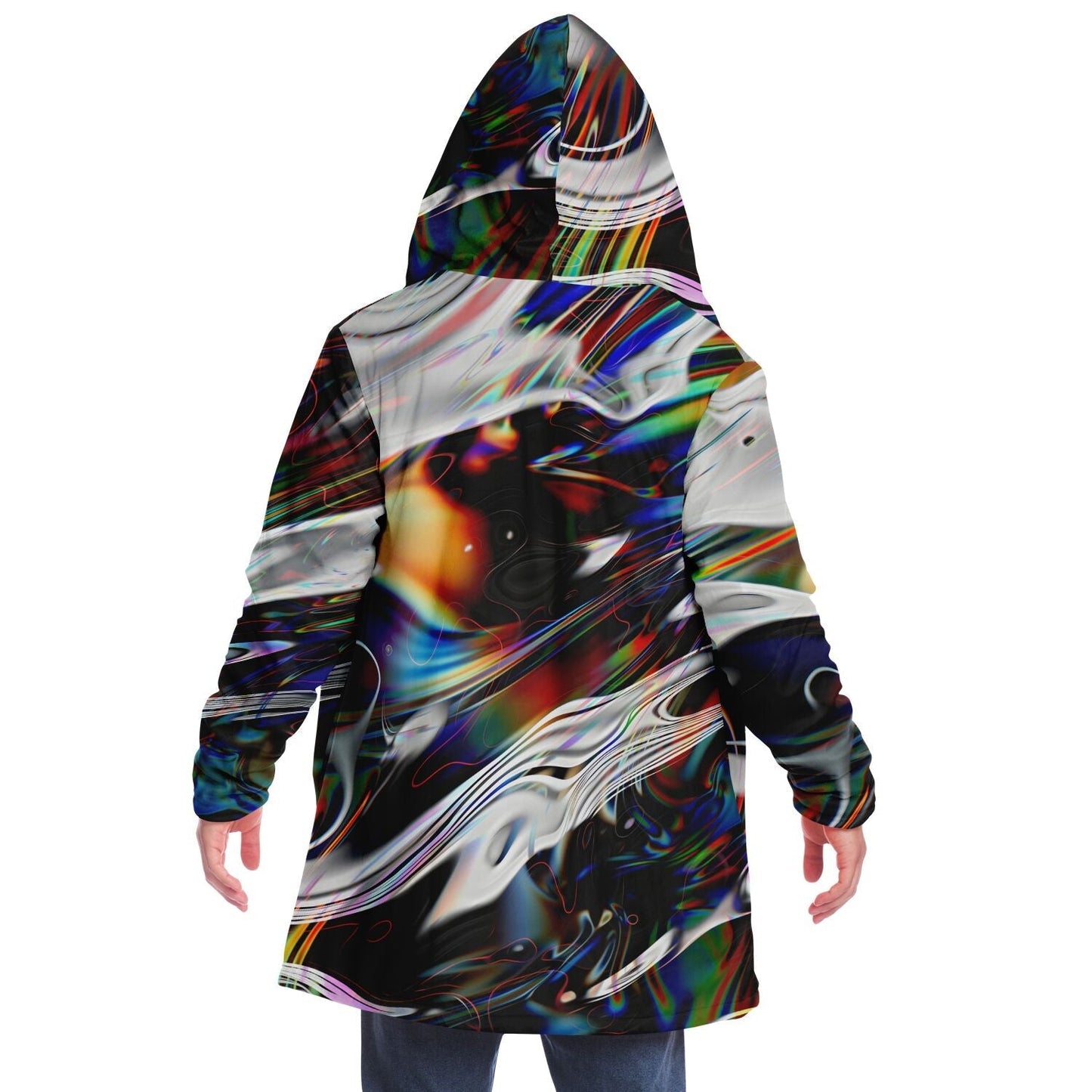 Iridescent Rainbow Chromatic Glitch Rave Cloak