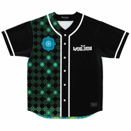 Black Geometric Dot Rave Baseball Jersey