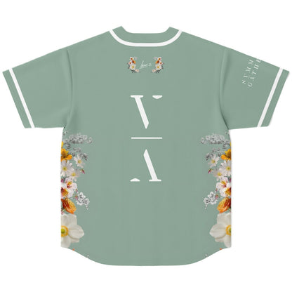 Lane 8 Sage Wildflower Bouquets Rave Baseball Jersey