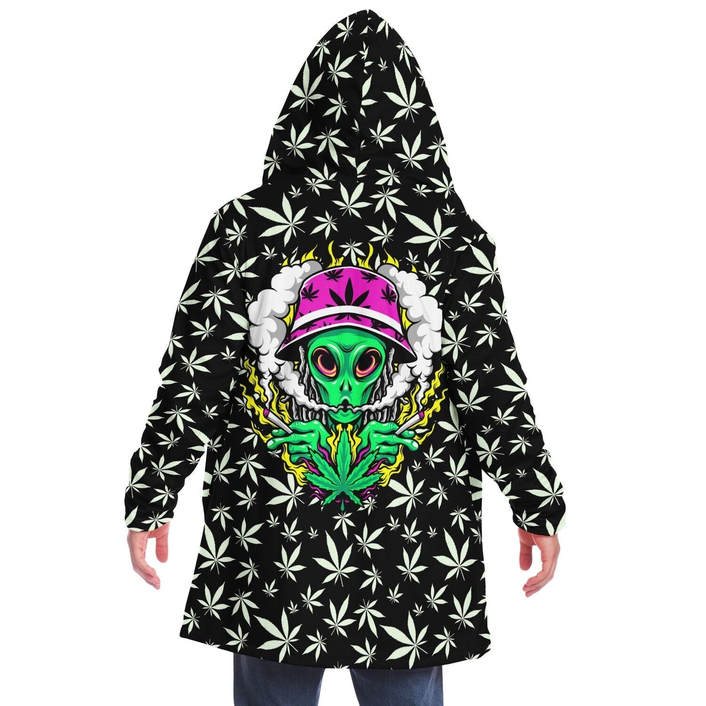 Black Cartoon Alien Rave Cloak
