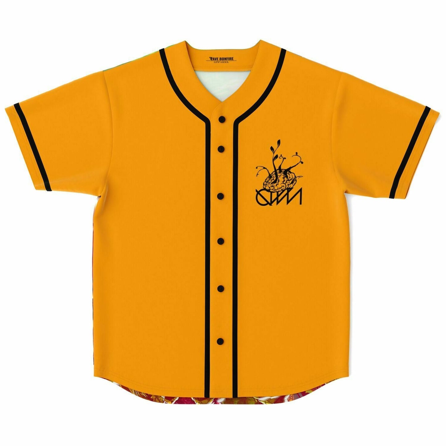 Orange Rave Baseball Jersey