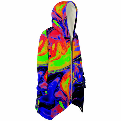Electric Blue Liquid Paint Rave Cloak