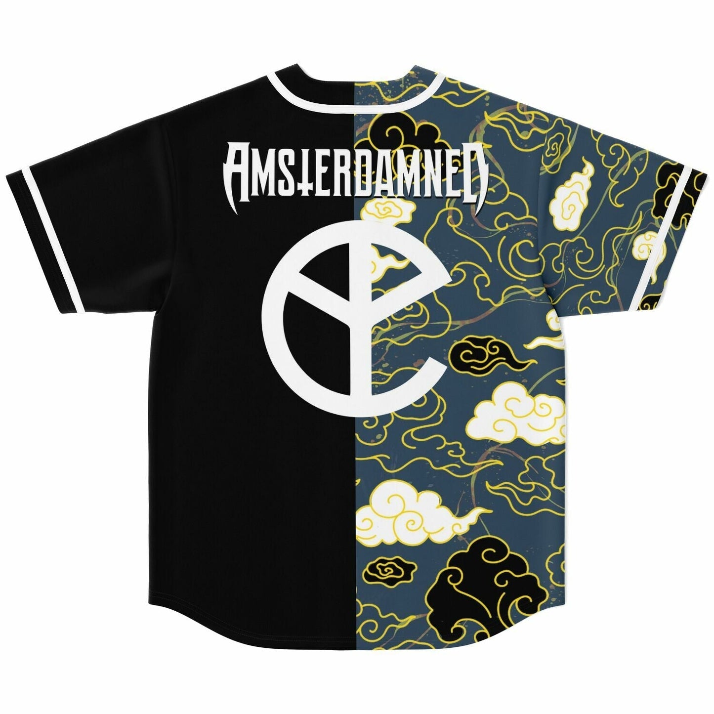 Yellow Claw Black Dark Japanese Swirling Rave Baseball Jersey