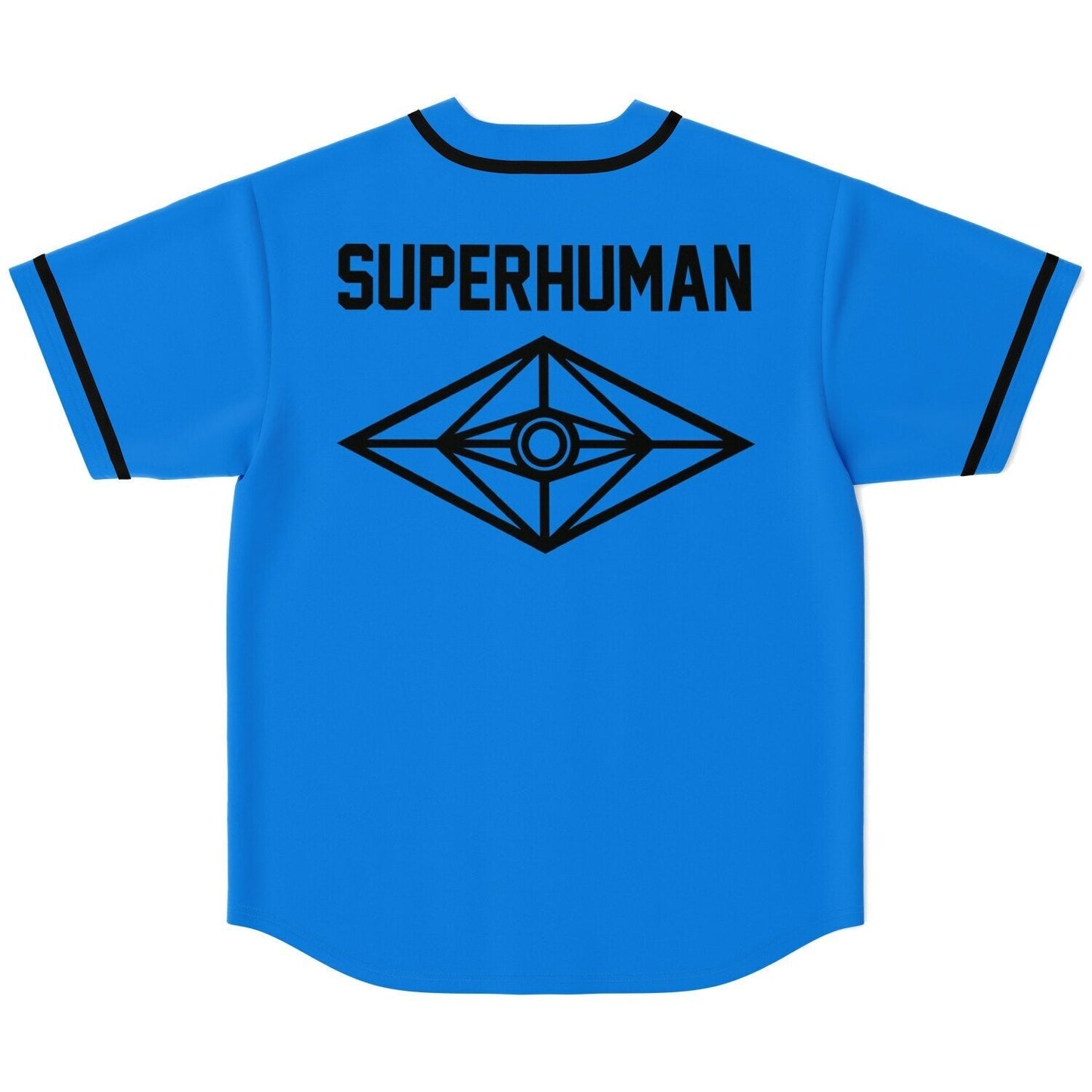 SLANDER Bright Blue ‘Slander’ Brush Rave Baseball Jersey