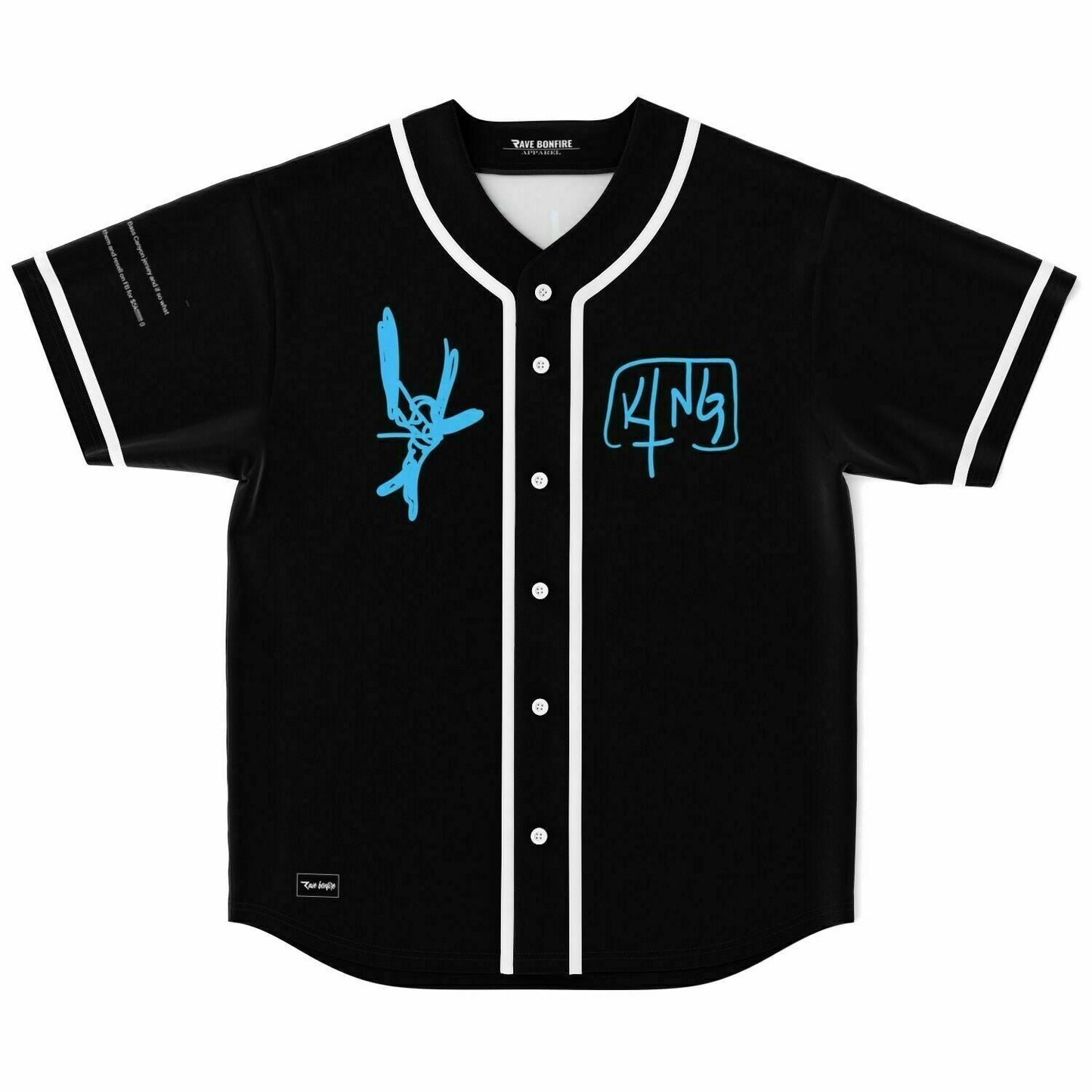 Black Crude Hand Rave Baseball Jersey