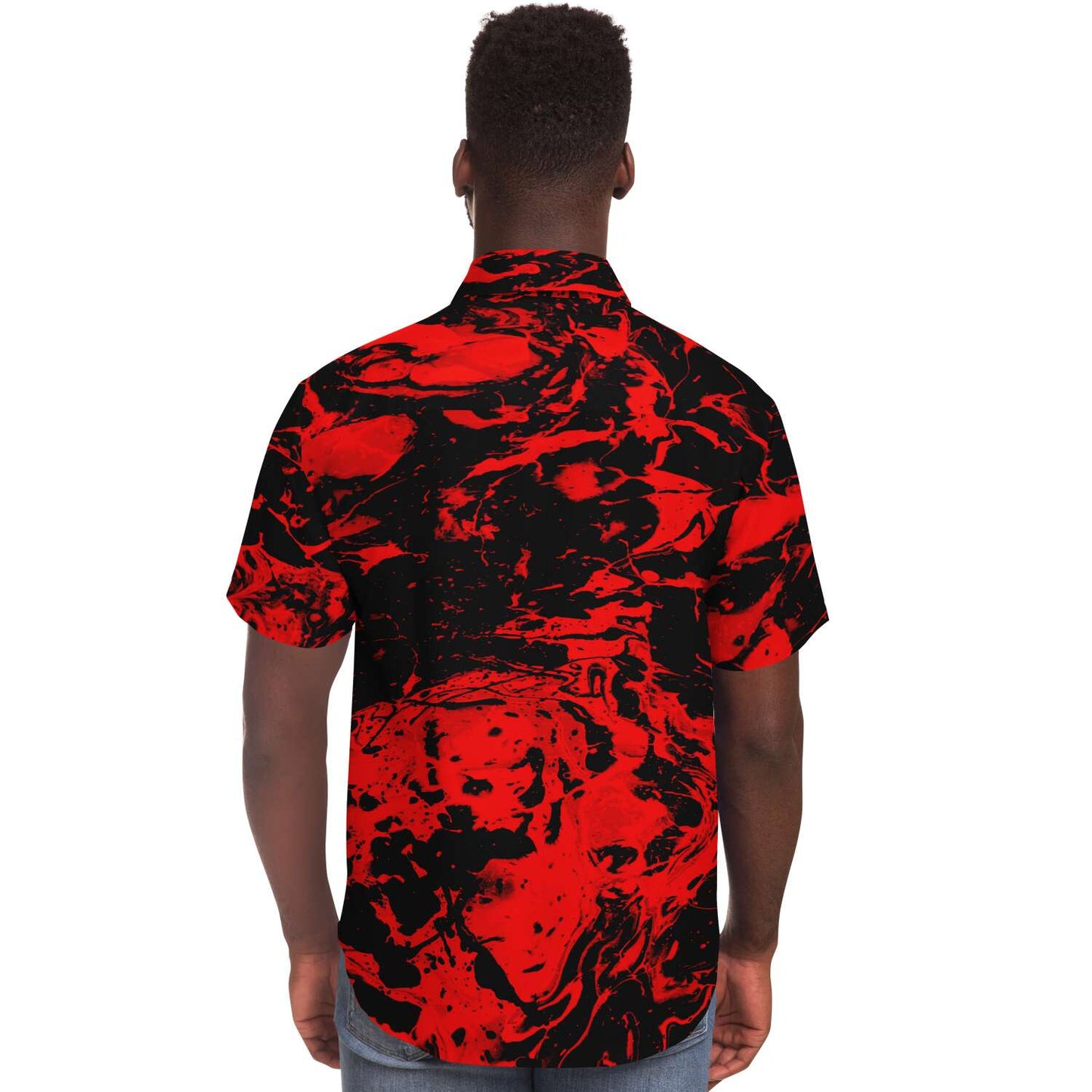 B&R trippy short sleeve button down shirt