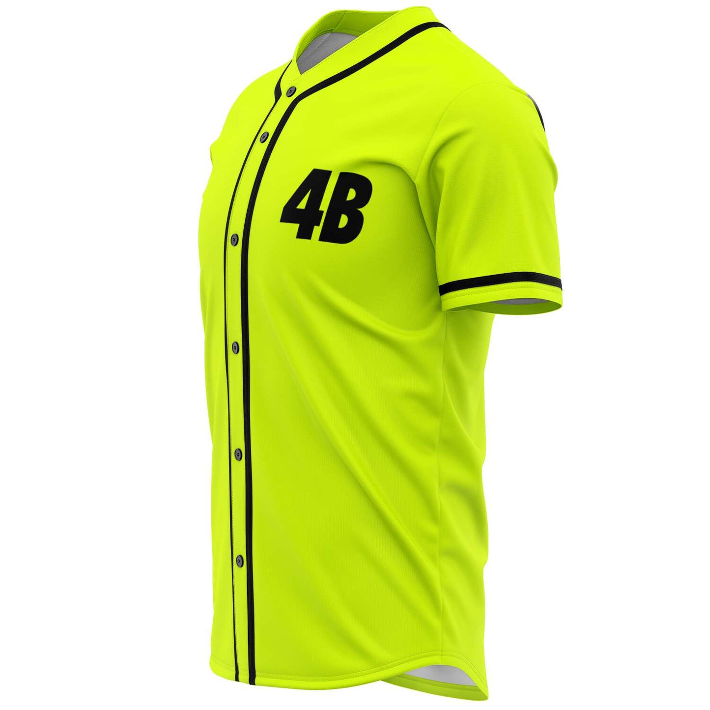 Neon Glossy Black Rave Baseball Jersey