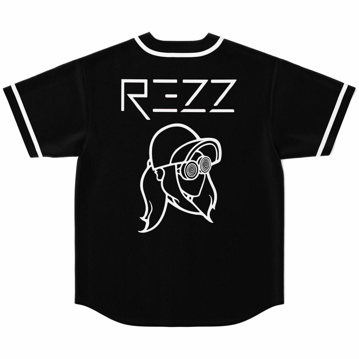 REZZ Black Line Art Rave Baseball Jersey