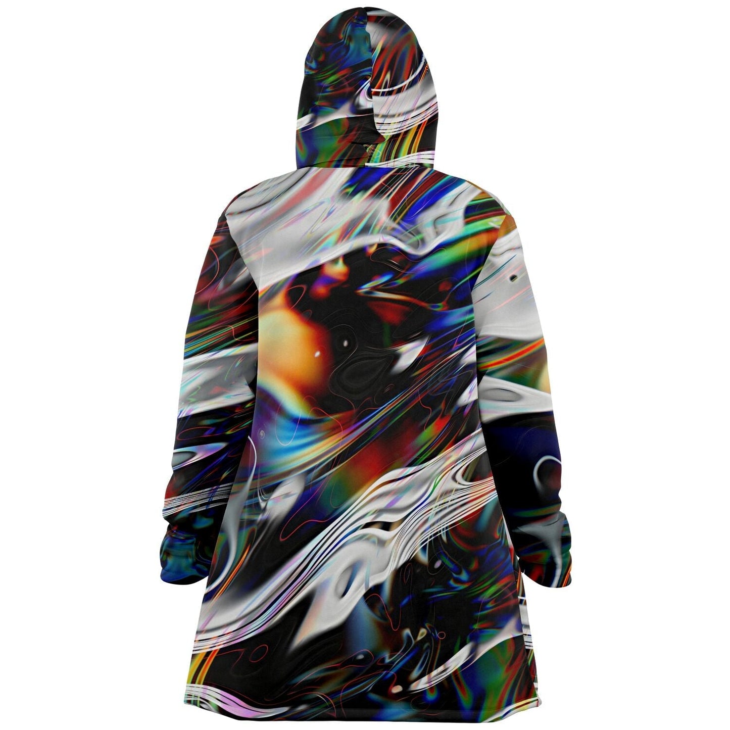 Iridescent Rainbow Chromatic Glitch Rave Cloak