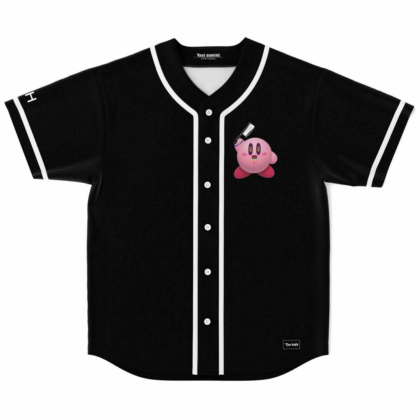 Black Kirby Video Rave Baseball Jersey