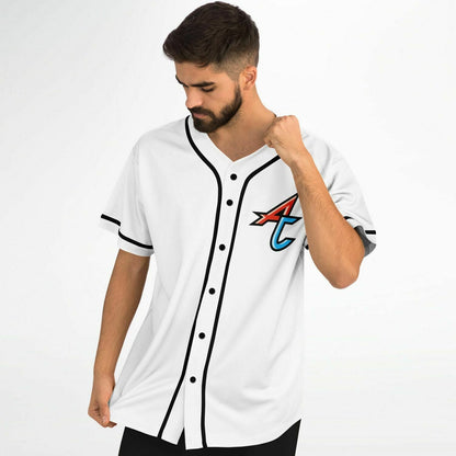 Adventure Club White Stylized ‘Ac’ Rave Baseball Jersey