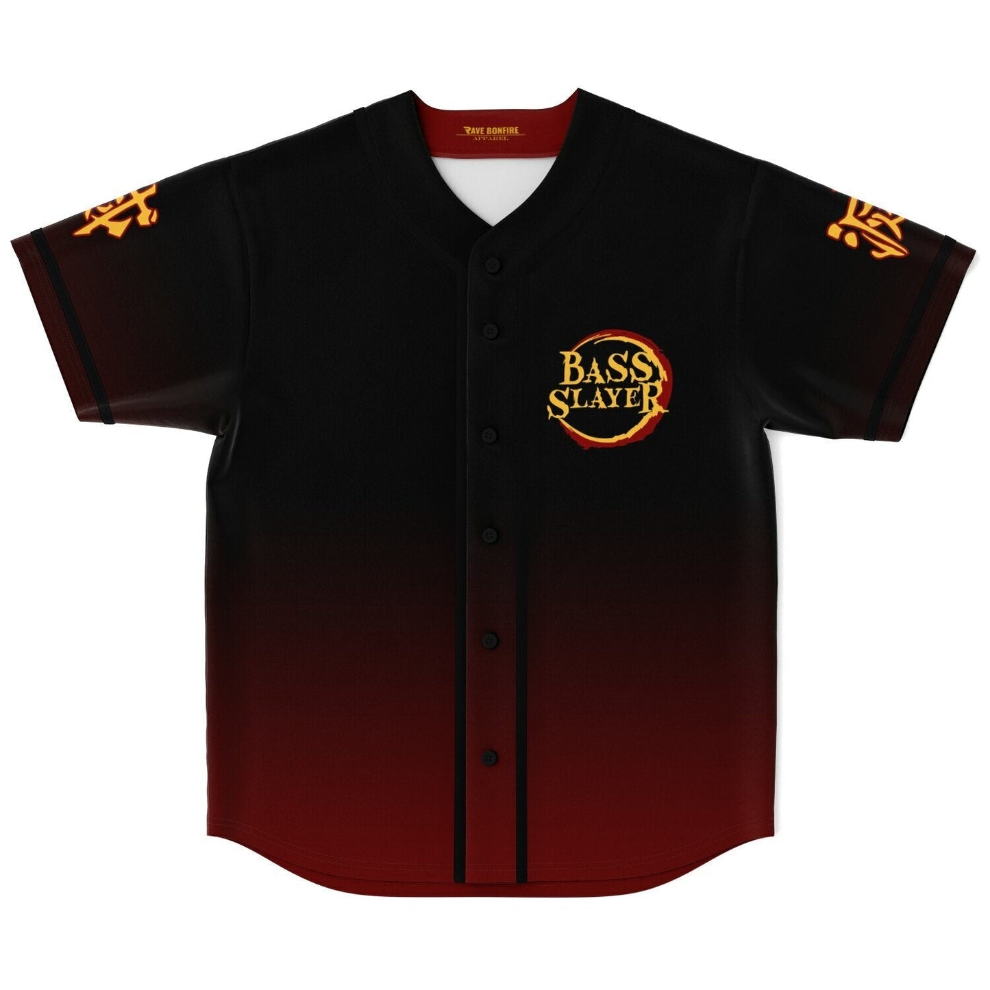 Black Deep Anime Battle Rave Baseball Jersey