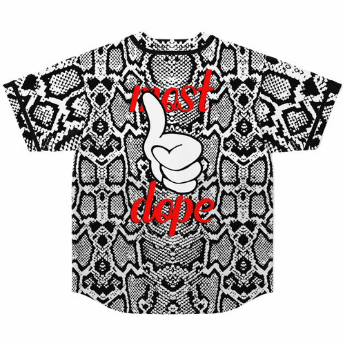 Black White Python Rave Baseball Jersey