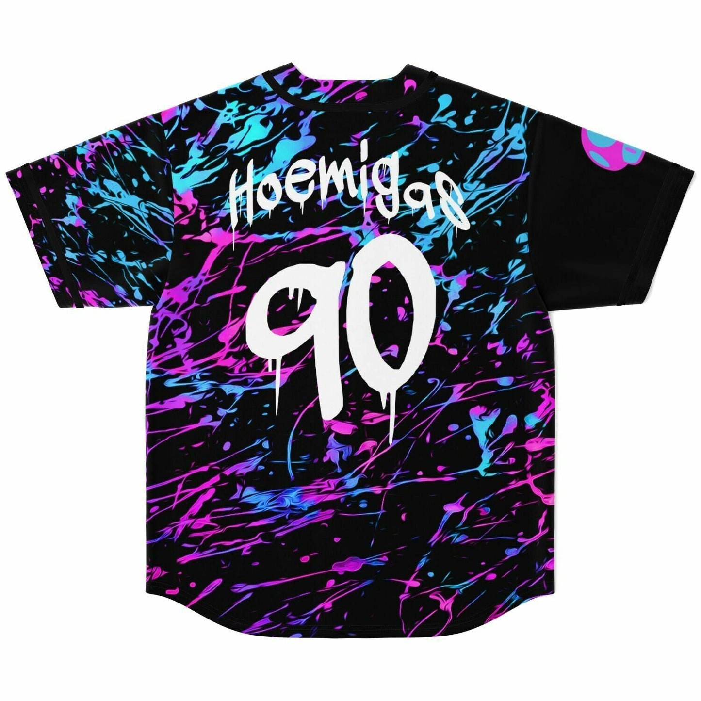 Black Melting Rave Baseball Jersey