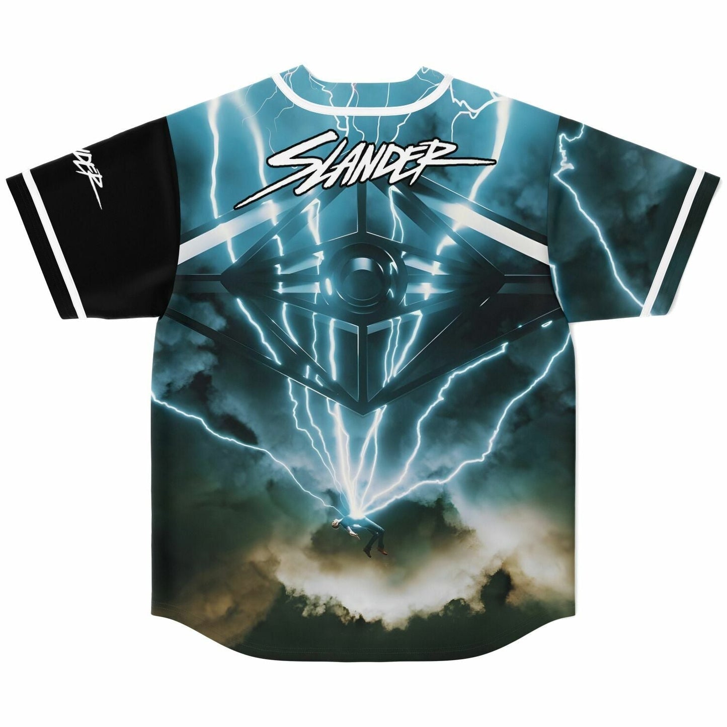 Slander Black Dark Stormy Rave Baseball Jersey