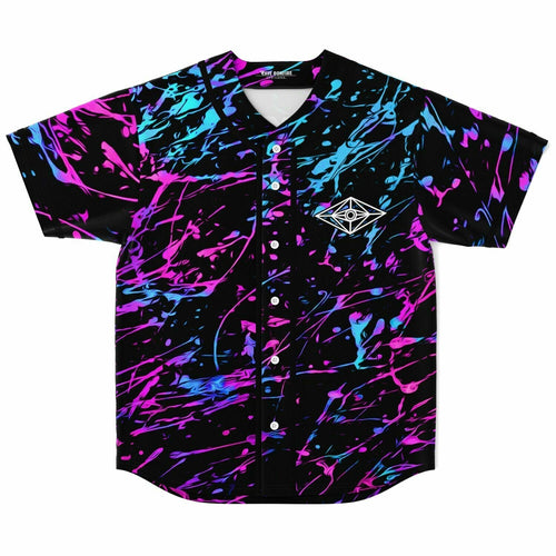 Excision Black Chaotic Paint Rave Baseball Jersey