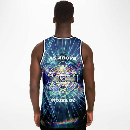 LSDREAM Blue Laser Light Rave Basketball Jersey