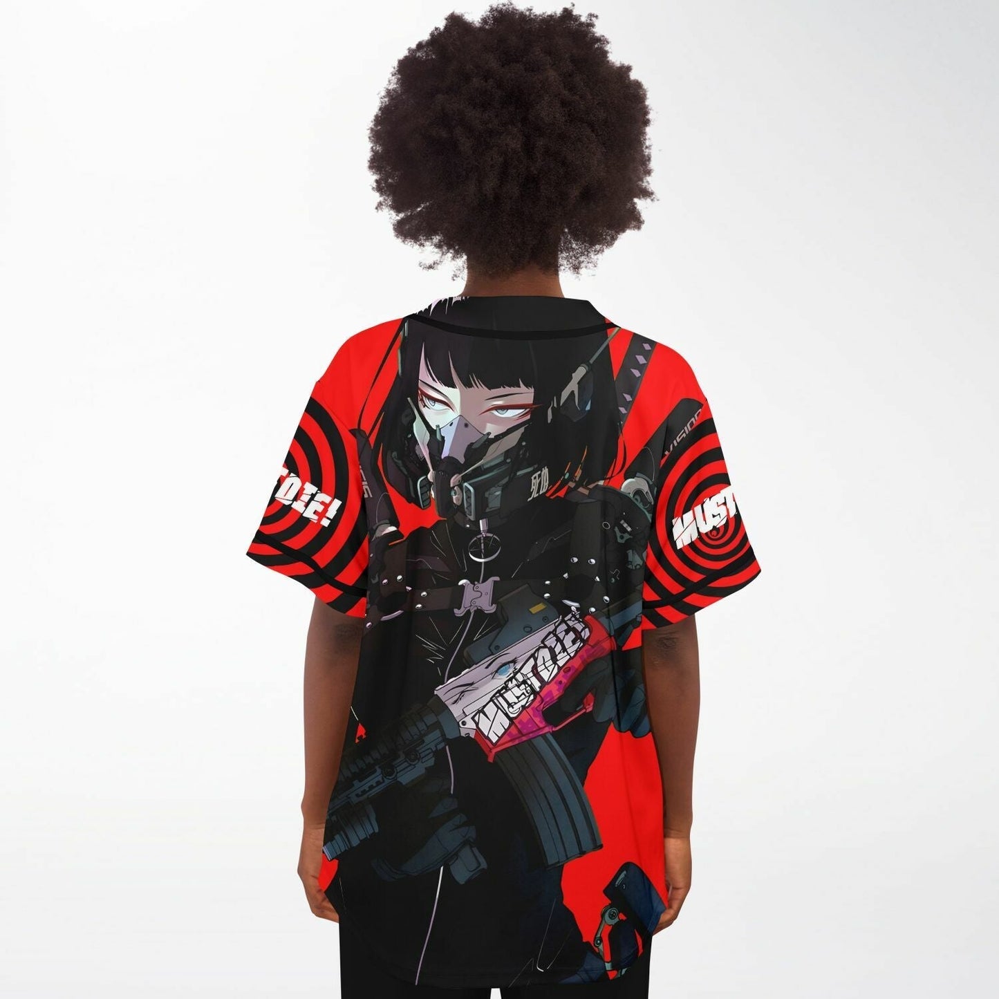 MUST DIE! Red Wordmark Logo Rave Baseball Jersey