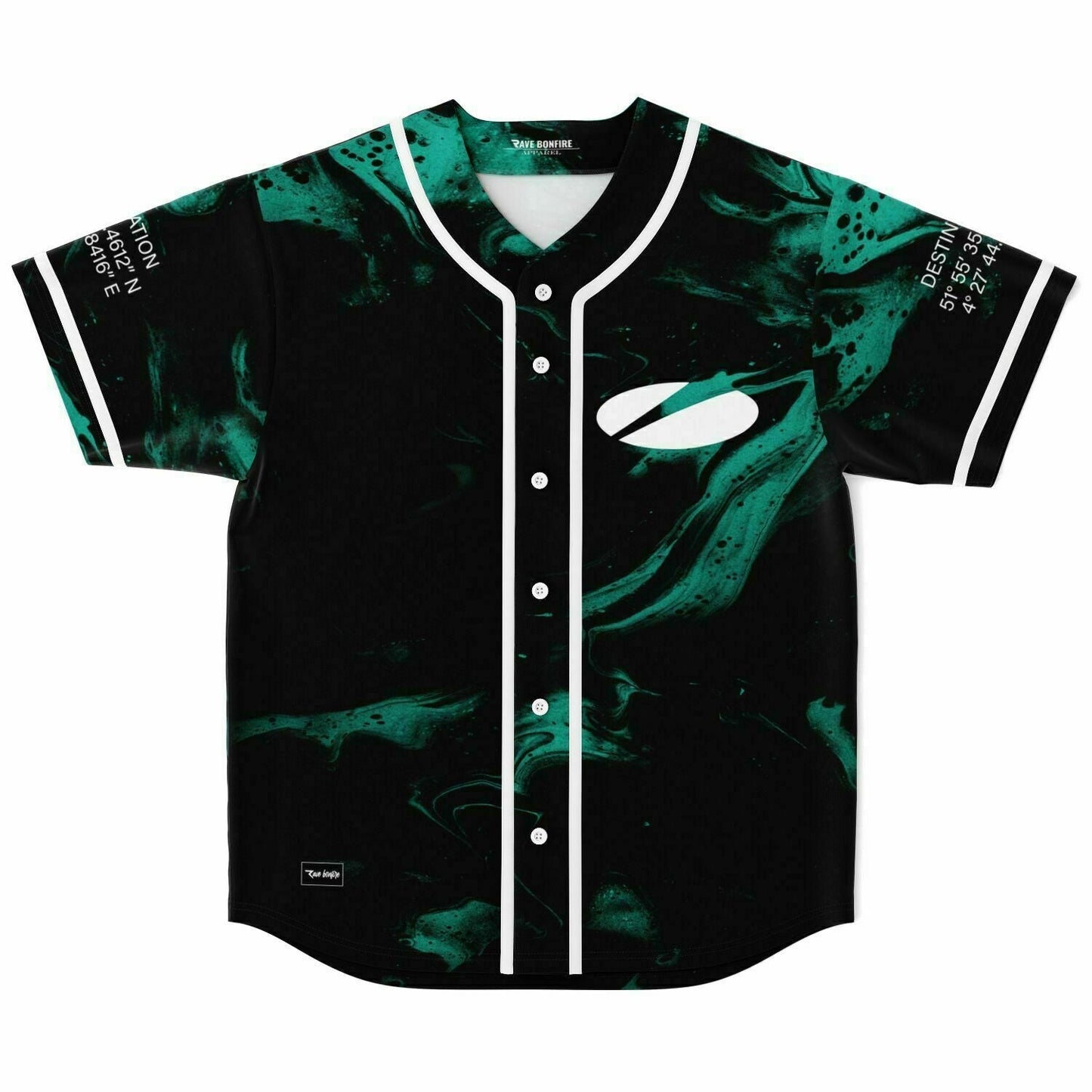 A State of Trance Black Marbled Rave Baseball Jersey