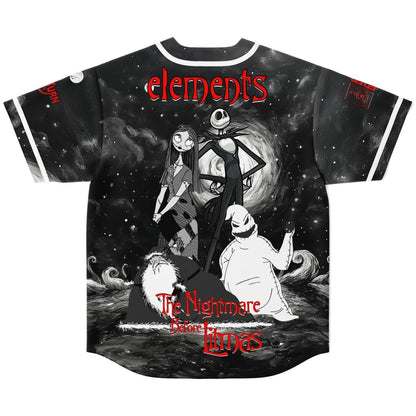 Elements Black White Rave Baseball Jersey
