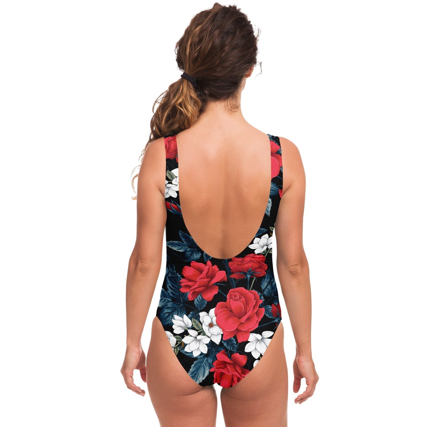 Black Roses Magnolia Rave Swimsuit