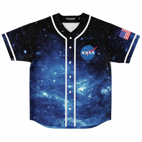 Deep Blue Starfield Rave Baseball Jersey