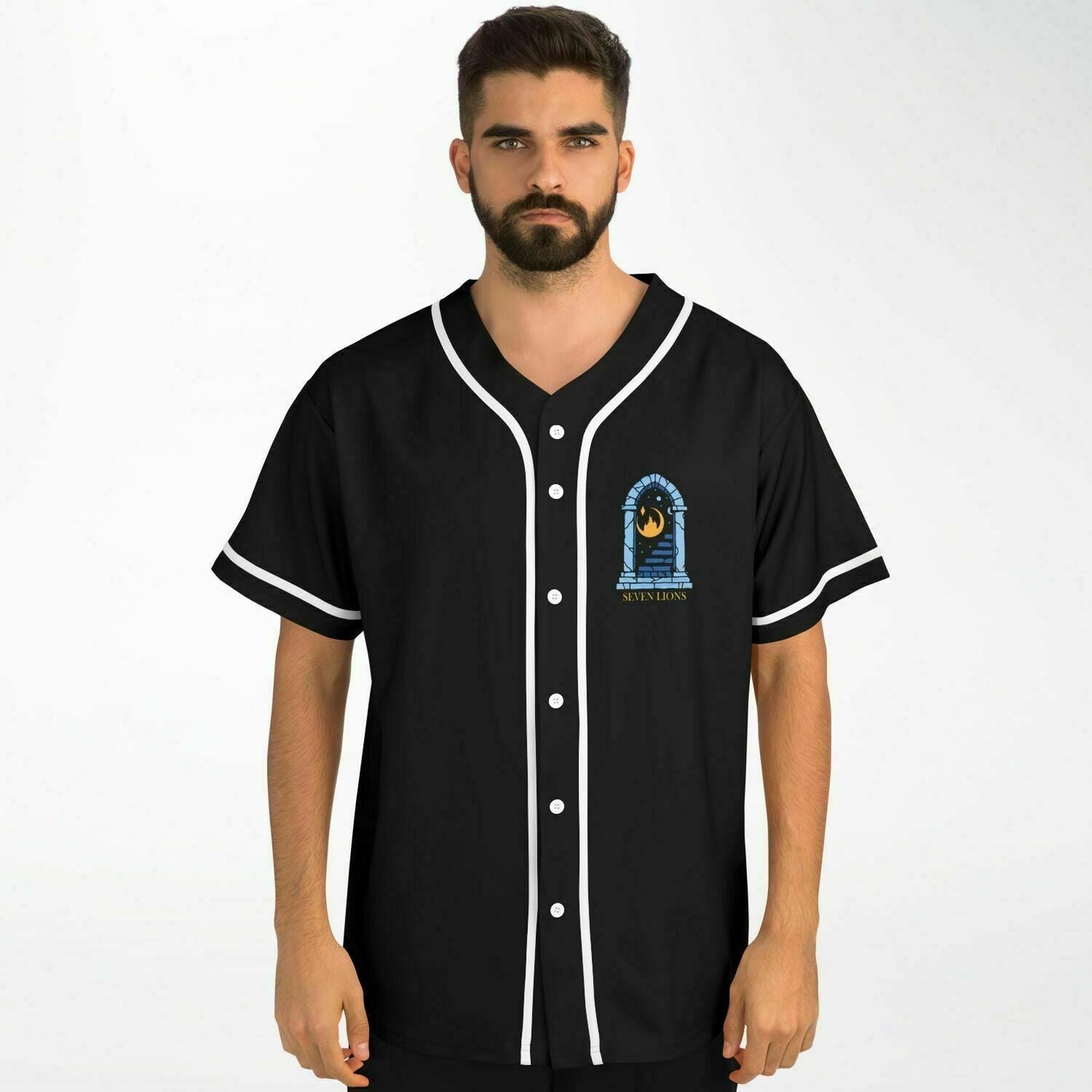 Seven Lions Black Stone Archway Rave Baseball Jersey