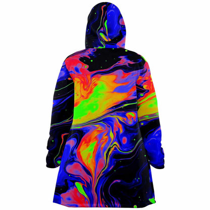 Electric Blue Liquid Paint Rave Cloak