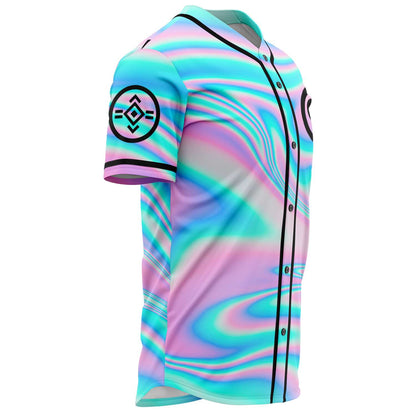 Pastel Holographic Rave Baseball Jersey