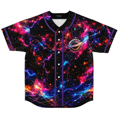 Renomatic Black Cosmic Galaxy Rave Baseball Jersey