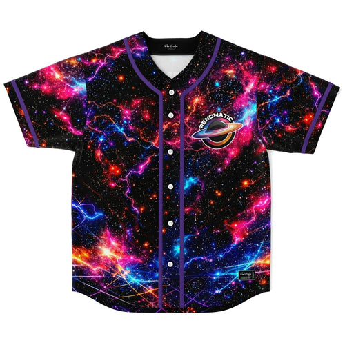 Renomatic Black Cosmic Galaxy Rave Baseball Jersey