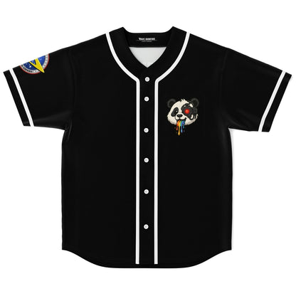 Black Cartoon Panda Rave Baseball Jersey