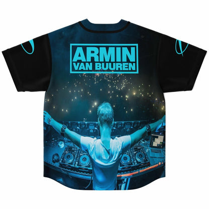 Armin van Buuren Black Teal Box Wordmark Rave Baseball Jersey