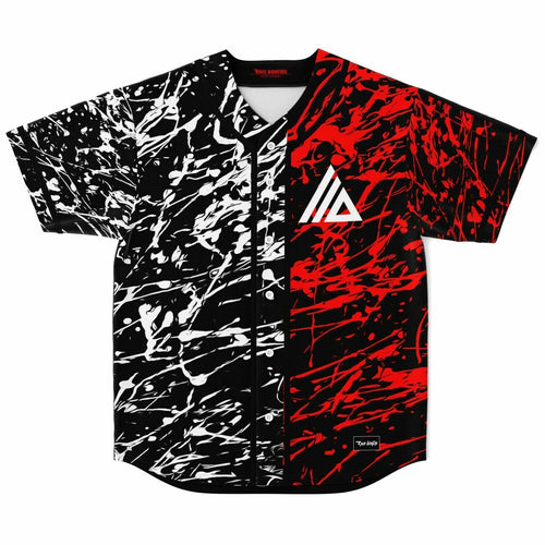 ATLiens Black Abstract Paint Rave Baseball Jersey