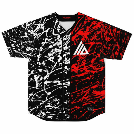 ATLiens Black Abstract Paint Rave Baseball Jersey