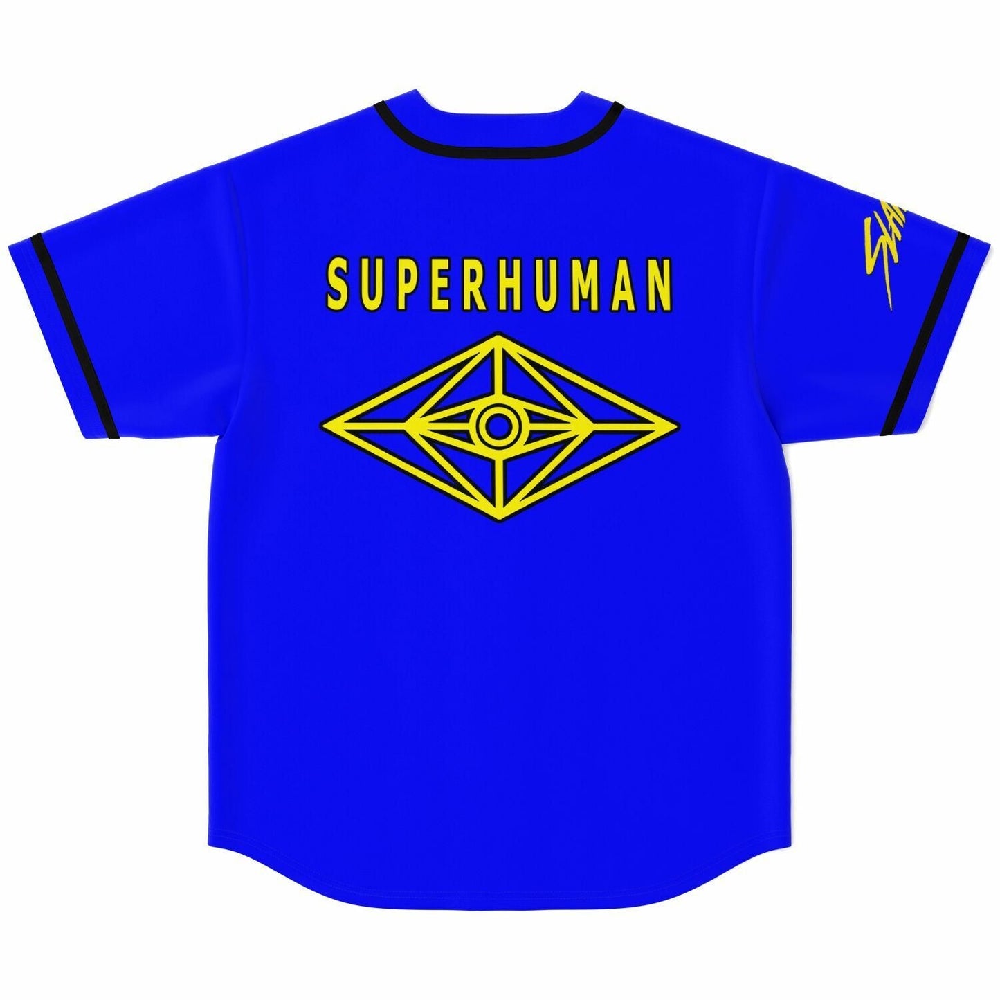 Slander Royal Blue Superman ‘S’ Rave Baseball Jersey