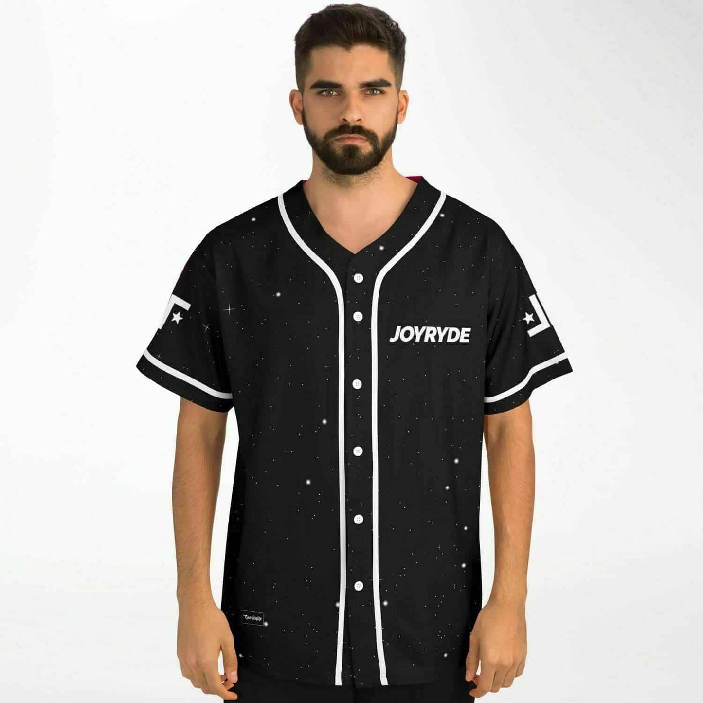 Joyryde Black Starfield Rave Baseball Jersey