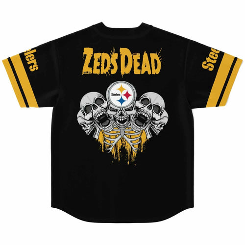 Zeds Dead Black Pittsburgh Steelers Rave Baseball Jersey