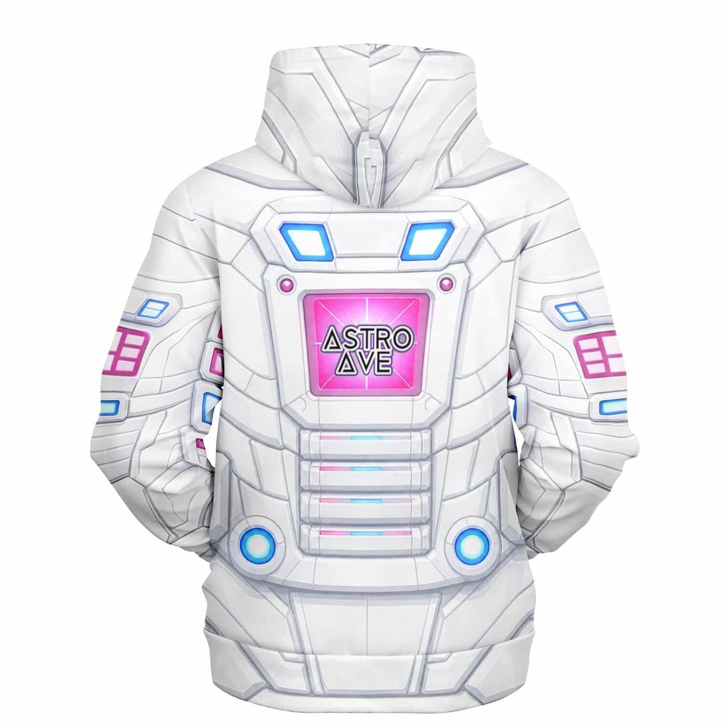 Astro Ave White Mech Armor Rave Hoodie