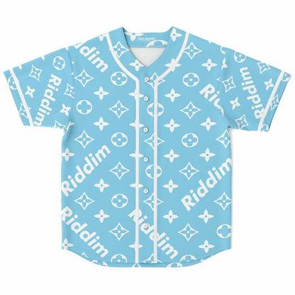 Light Sky Luxury Monogram Rave Baseball Jersey