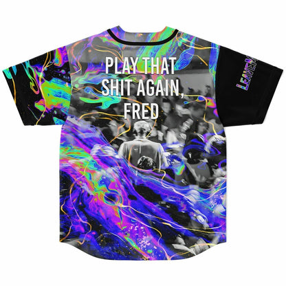 Fred again.. Black Liquid Marble Rave Baseball Jersey