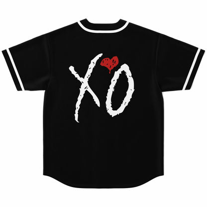 The Weeknd Black Xo Wordmark Rave Baseball Jersey