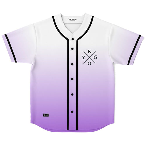 Kygo White Lavender Minimal Crossed Rave Baseball Jersey