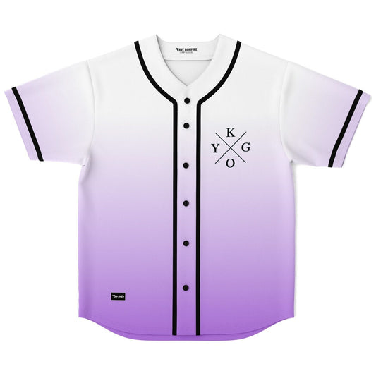 Kygo White Lavender Minimal Crossed Rave Baseball Jersey
