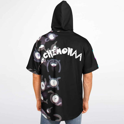 Black Rave Hooded Baseball Jersey