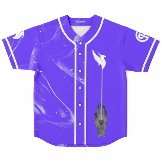 Bright Purple White Phoenix Rave Baseball Jersey